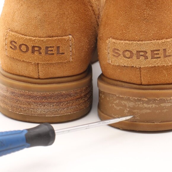 Sorel Emelie III Tawny Buff/Gum 2 Women's 8 Chelsea Waterproof Pull On Boots - Picture 11 of 11